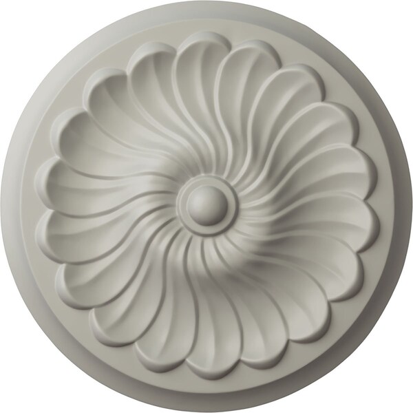 Ekena Millwork Flower Spiral Ceiling Medallion (Fits Canopies up to 2"), 12 1/4"OD x 2 1/4"P, Pot of Cream CM12FLPCF - main